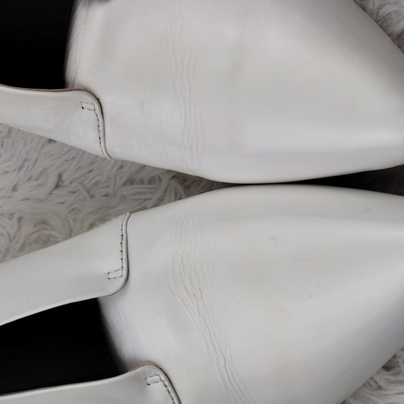Aska Loyd White Box Leather Pointed-Toe Slip On Elastic Flat Luxury Loafer Shoe - Picture 14 of 16